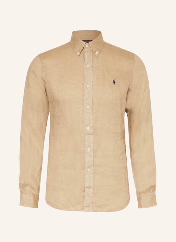POLO RALPH LAUREN Leinenhemd Regular Fit BEIGE