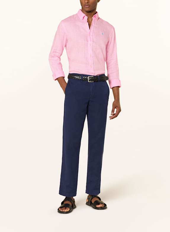 POLO RALPH LAUREN Linnen overhemd Custom Fit ROZE