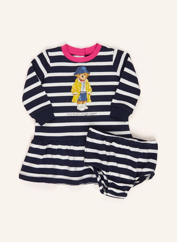 POLO RALPH LAUREN Set: Kleid und Hose DUNKELBLAU/ WEISS