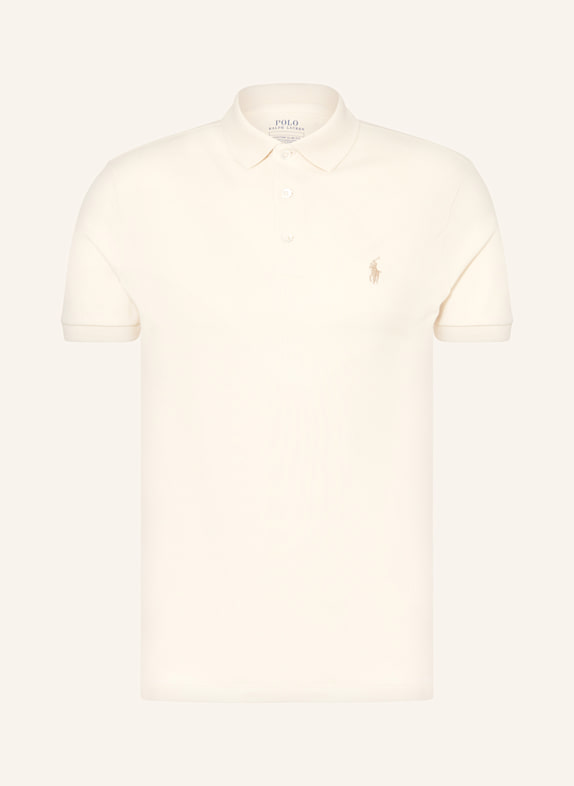 POLO RALPH LAUREN Koszulka polo z piki custom slim fit KREMOWY