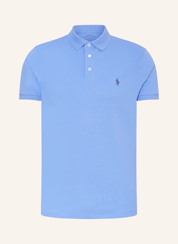 POLO RALPH LAUREN Koszulka polo z piki custom slim fit JASNONIEBIESKI
