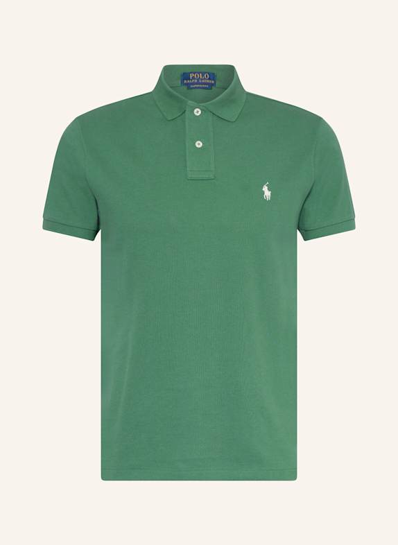 POLO RALPH LAUREN Koszulka polo z piki custom slim fit  ZIELONY
