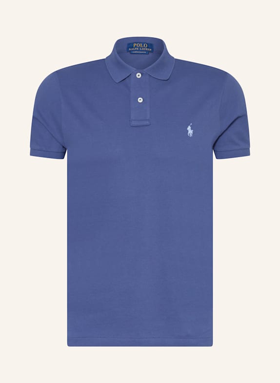 POLO RALPH LAUREN Koszulka polo z piki custom slim fit  NIEBIESKI