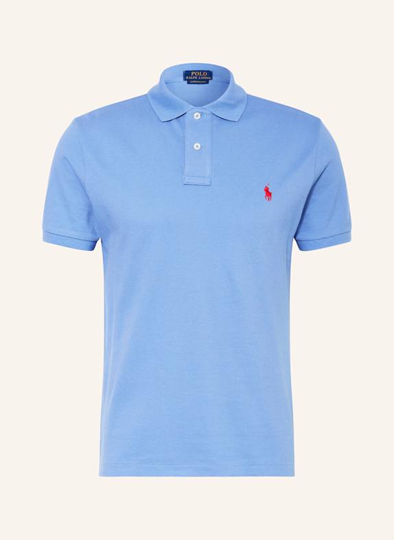 POLO RALPH LAUREN Koszulka polo z piki custom slim fit  NIEBIESKI