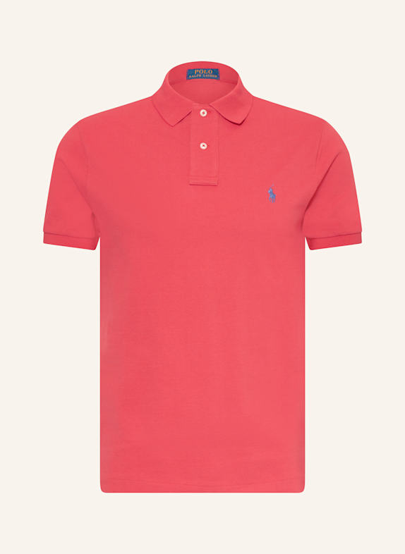 POLO RALPH LAUREN Koszulka polo z piki custom slim fit  CZERWONY