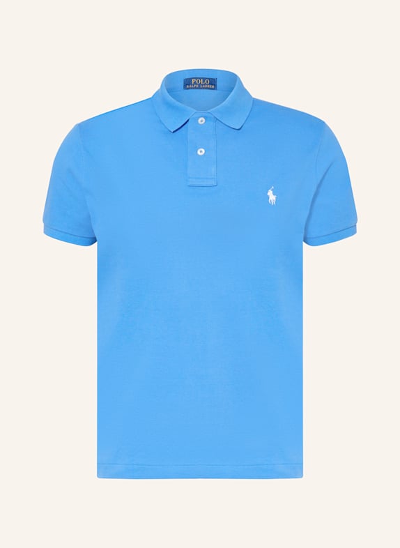 POLO RALPH LAUREN Koszulka polo z piki custom slim fit  NIEBIESKI