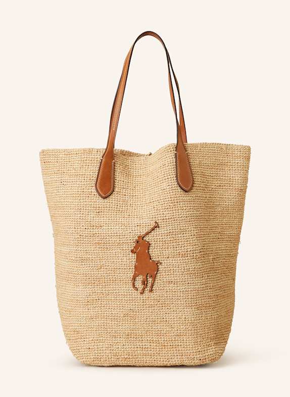 POLO RALPH LAUREN Shopper s pouzdrem SVĚTLE HNĚDÁ/ HNĚDÁ