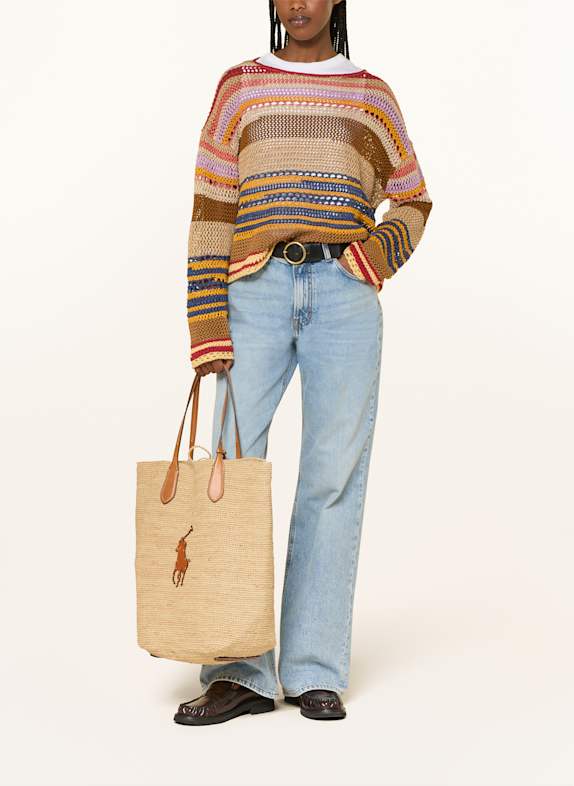 POLO RALPH LAUREN Shopper met zakje LICHTBRUIN / BRUIN