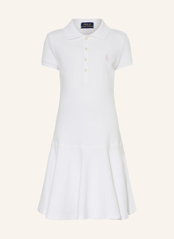 POLO RALPH LAUREN Piqué-Polokleid WEISS