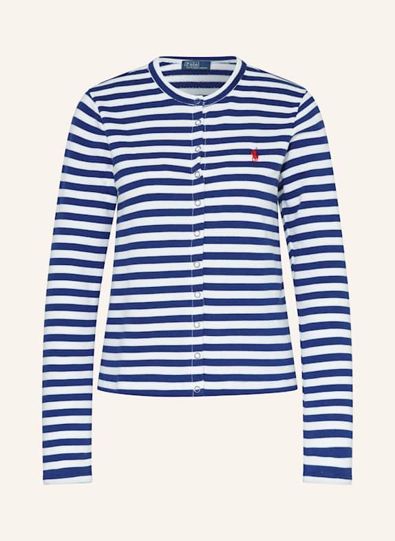POLO RALPH LAUREN Strickjacke BLAU/ WEISS