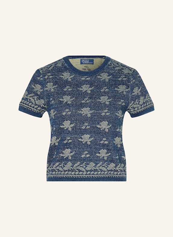 POLO RALPH LAUREN Dzianinowa koszulka NIEBIESKI/ JASNOZIELONY