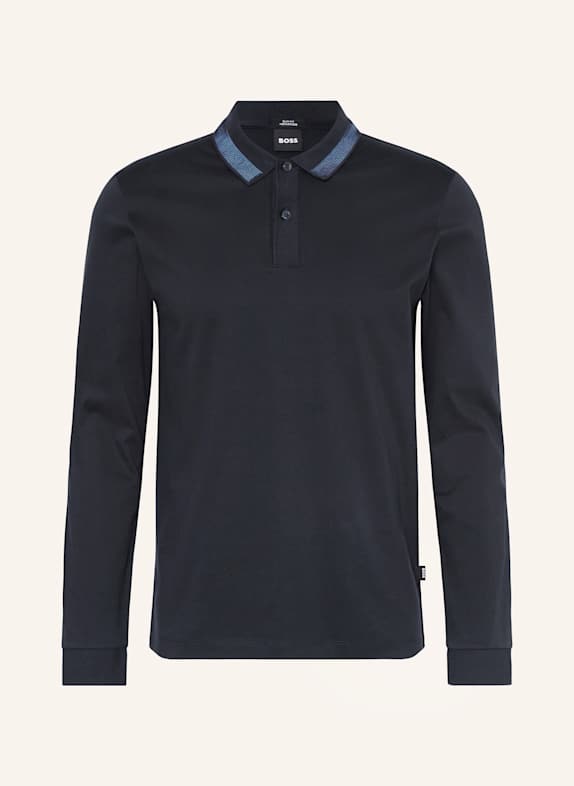 BOSS Jersey-Poloshirt PLEINS DUNKELBLAU