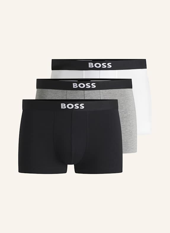 BOSS 3er-Pack Boxershorts ONE SCHWARZ/ WEISS/ GRAU