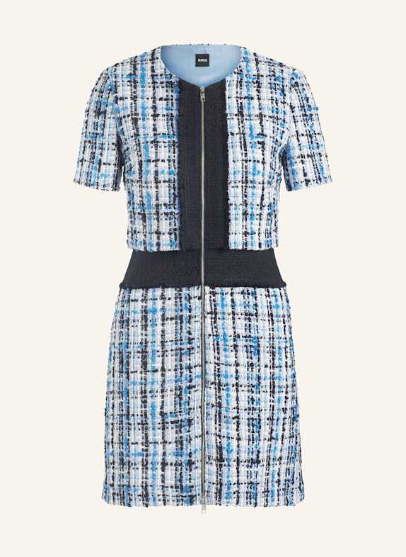 BOSS DOSOLA tweed dress BLUE/ WHITE/ DARK BLUE