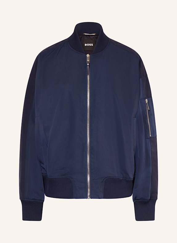 BOSS Blouson PELINDA im Materialmix DUNKELBLAU