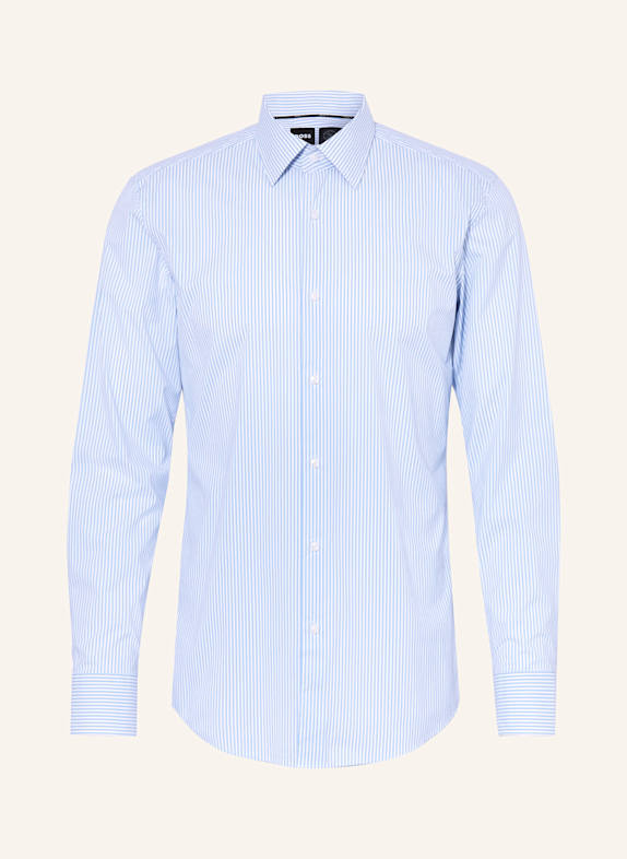 BOSS Hemd HANK Slim Fit HELLBLAU/ WEISS