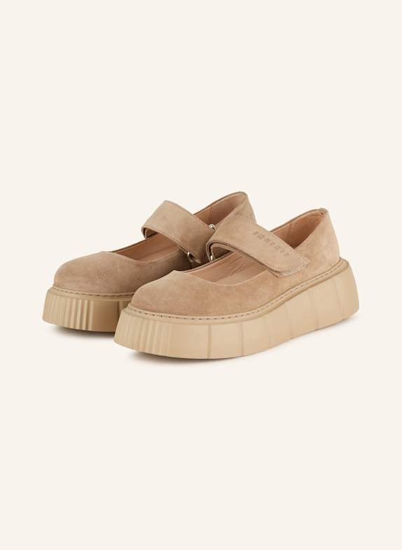 INUIKII Mary-Jane-Ballerinas MATILDA BEIGE