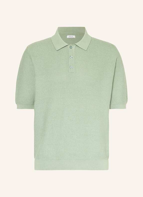 PAUL Strick-Poloshirt HELLGRÜN
