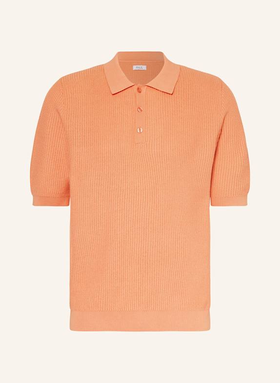 PAUL Strick-Poloshirt HELLORANGE