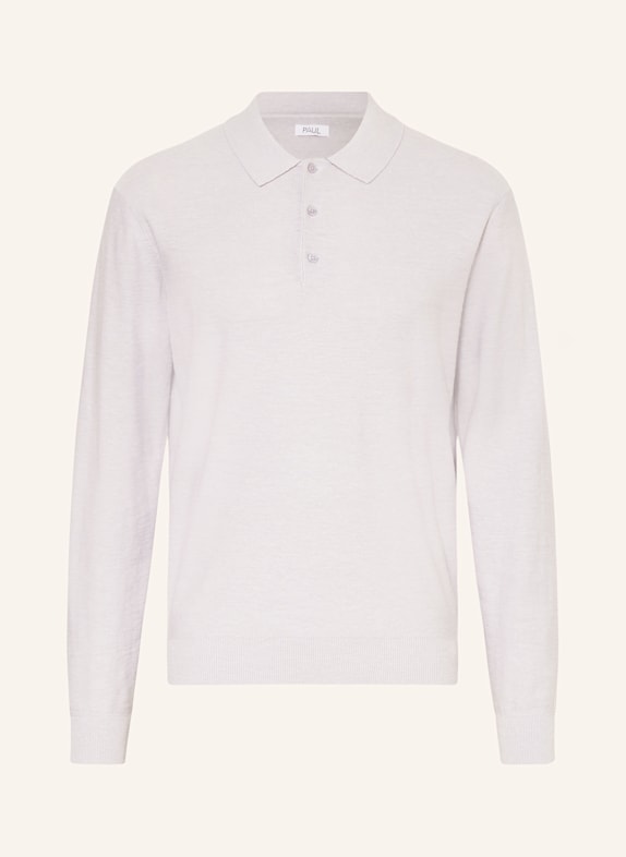 PAUL Strick-Poloshirt HELLGRAU