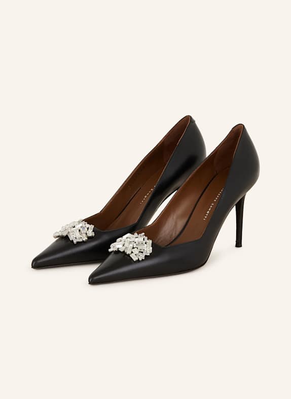 GIUSEPPE ZANOTTI DESIGN Pumps MUSE mit Schmucksteinen SCHWARZ