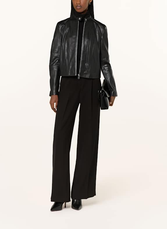 BOSS Lederjacke SALESTE SCHWARZ