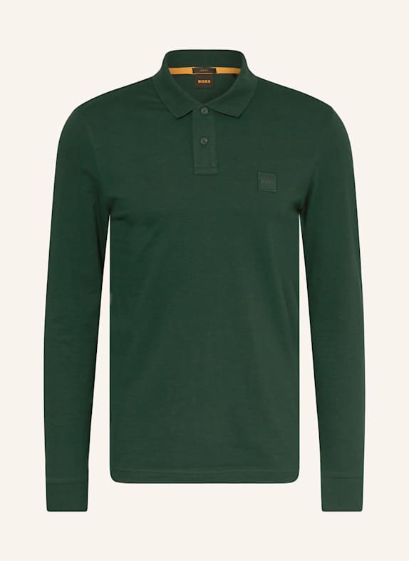 BOSS Piqué-Poloshirt PASSERBY Slim Fit DUNKELGRÜN