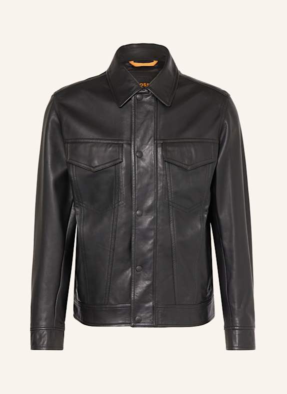 BOSS Lederjacke JOCRUZ SCHWARZ