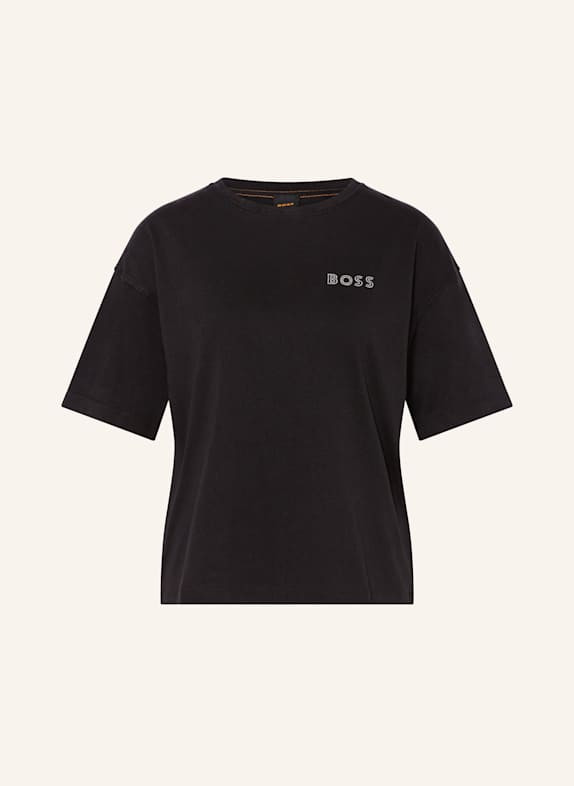 BOSS T-Shirt EVI mit Schmucksteinen SCHWARZ