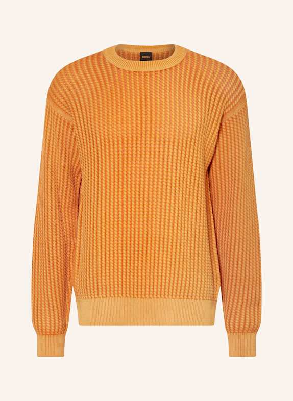 BOSS Sweter AGOLAN POMARAŃCZOWY