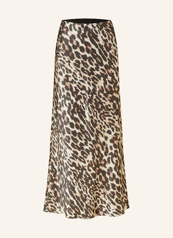 MRS & HUGS Satin skirt BEIGE/ DARK BROWN/ BROWN