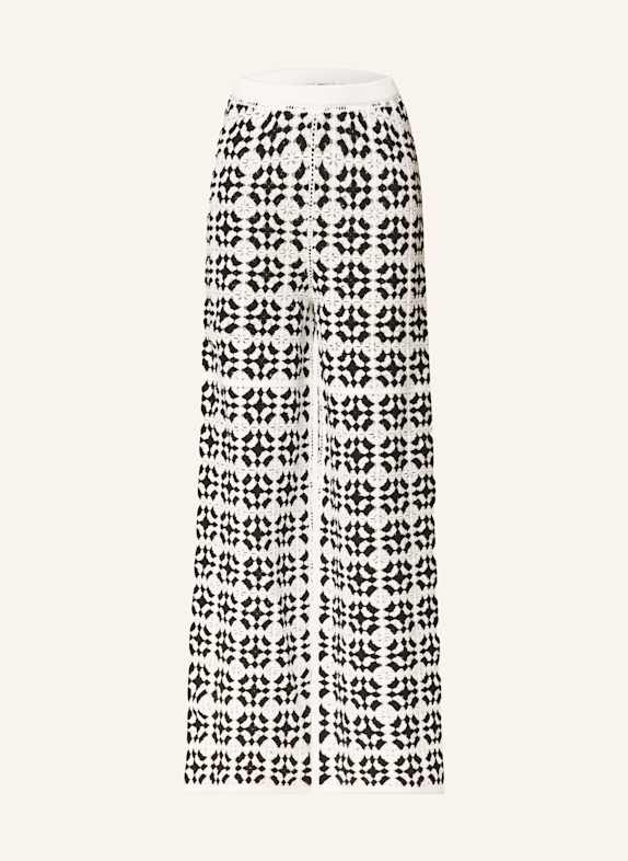 MRS & HUGS Crochet pants WHITE/ BLACK