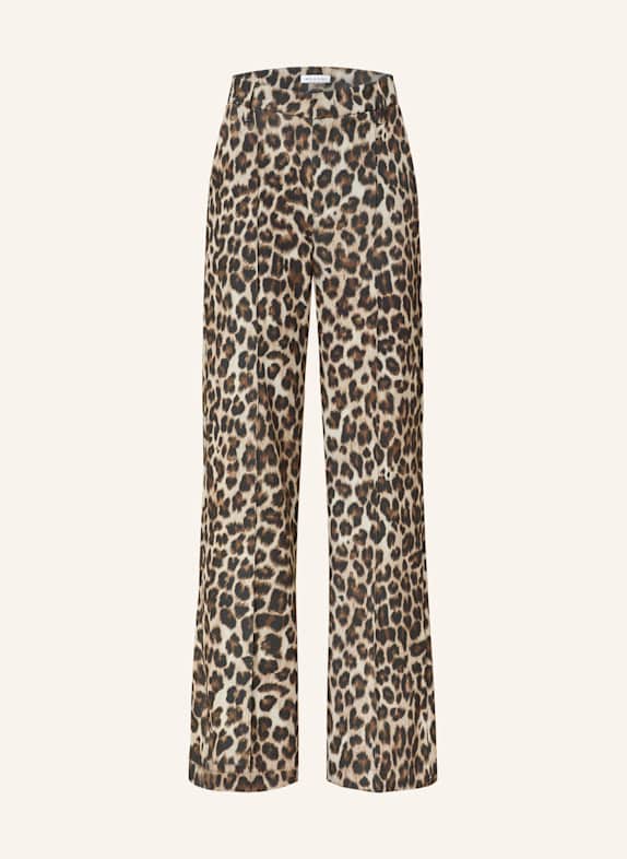 MRS & HUGS Wide leg trousers BROWN/ CREAM/ DARK BROWN