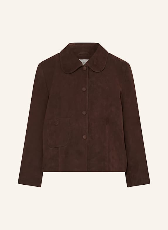 ba&sh Lederjacke MILAS DUNKELBRAUN