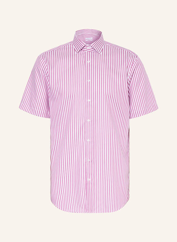 seidensticker Kurzarm-Hemd Regular Fit WEISS/ FUCHSIA