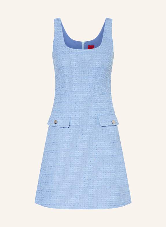HUGO Tweed-Kleid KILERA HELLBLAU