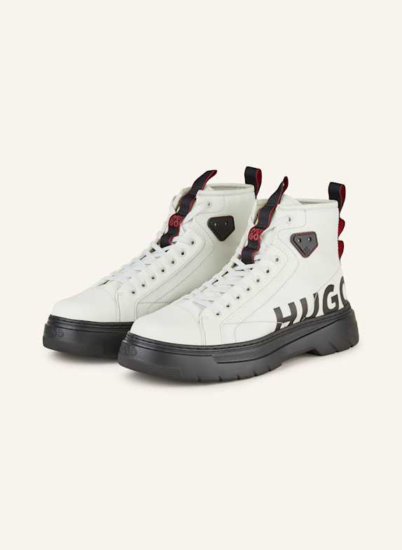 HUGO Lace-up boots URIAN WHITE/ BLACK