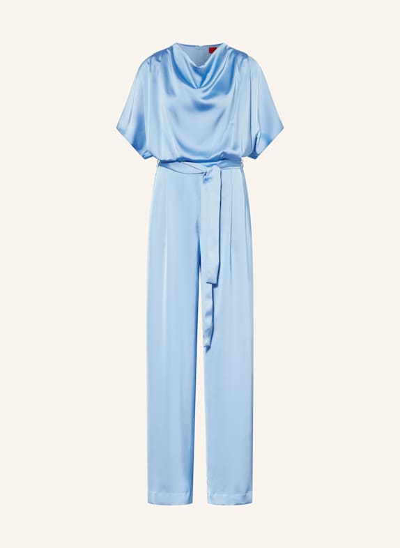 HUGO Satin-Jumpsuit KASMINA HELLBLAU