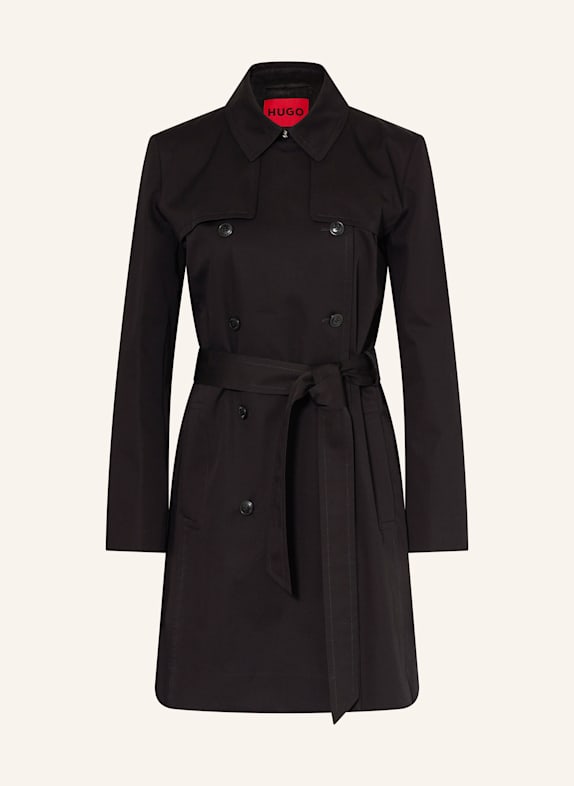 HUGO Trenchcoat MAKARES SCHWARZ