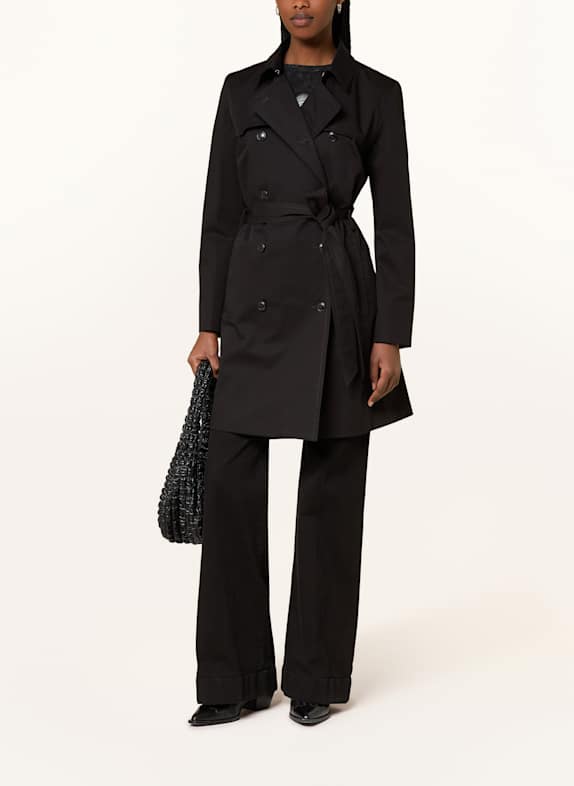 HUGO MAKARES trench coat BLACK