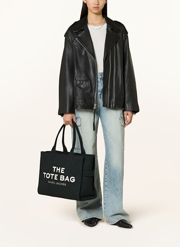 MARC JACOBS Shopper THE LARGE TOTE BAG PETROL / WEISS