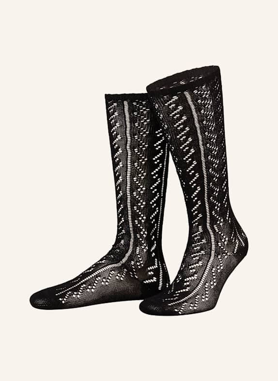 LUSANA Trachten socks 01 SCHWARZ