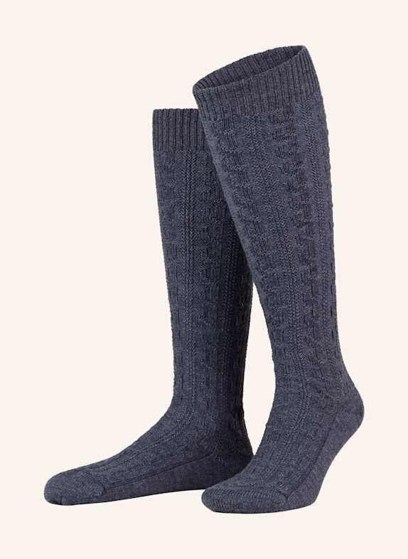 LUSANA Trachten knee high stockings 07 JEANS