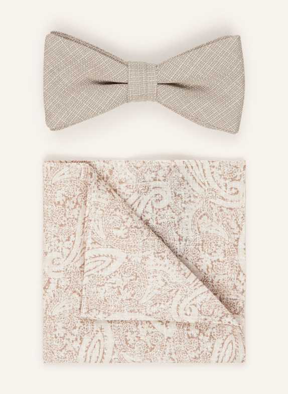 STRELLSON Set: Fliege und Einstecktuch BEIGE