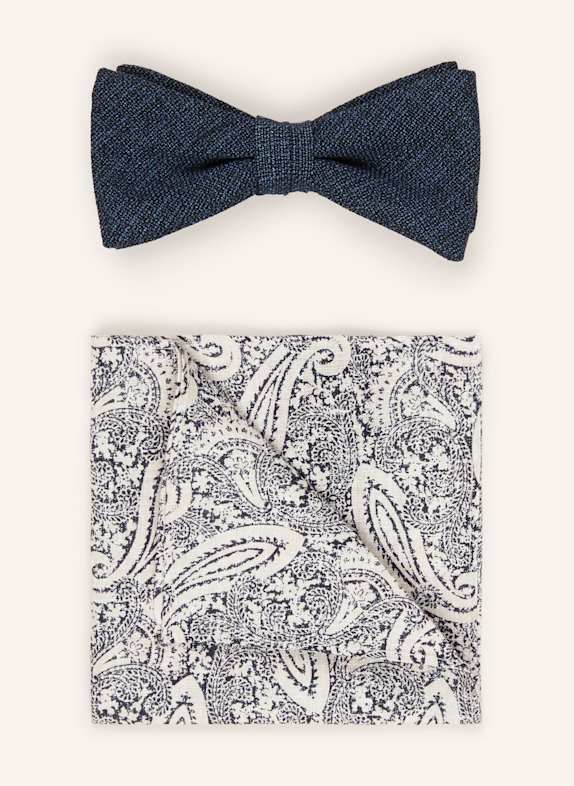 STRELLSON Set: Fliege und Einstecktuch DUNKELBLAU/ WEISS