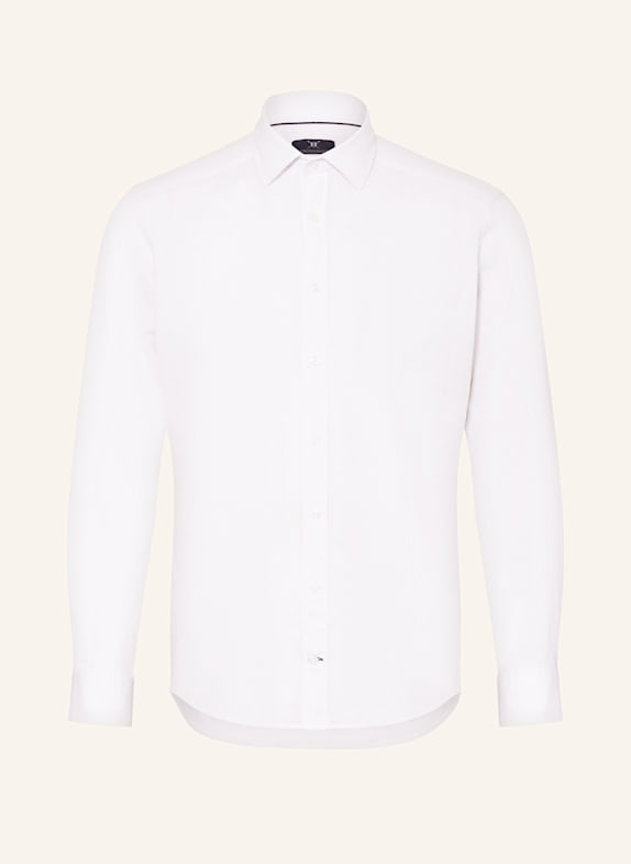 STROKESMAN'S Shirt modern fit with linen WHITE