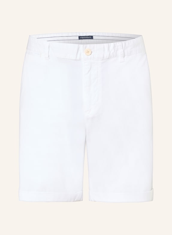 STROKESMAN'S Szorty chinosy slim fit BIAŁY