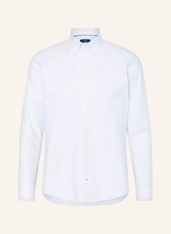 STROKESMAN'S Oxford shirt modern fit WHITE/ LIGHT BLUE