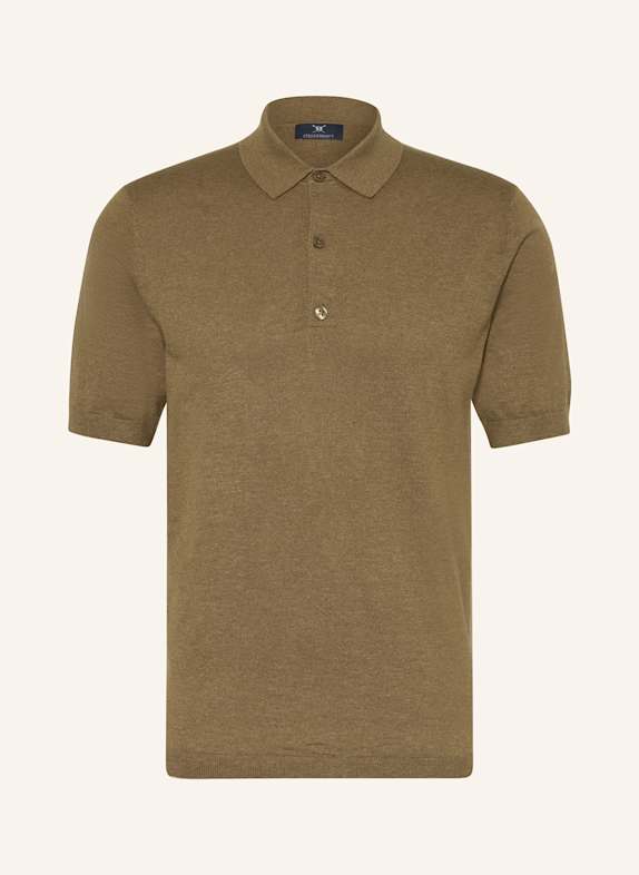 STROKESMAN'S Koszulka polo z dzianiny OLIWKOWY