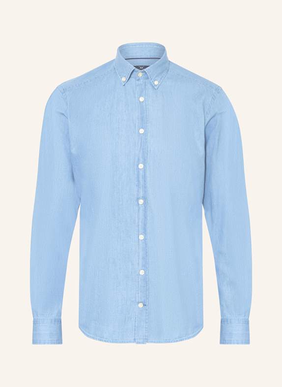 STROKESMAN'S Shirt regular fit in denim look BLUE